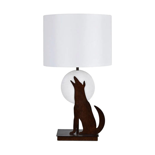 Moon Howler of Granite Point Table Lamps (2-Pack), Black, Rustic