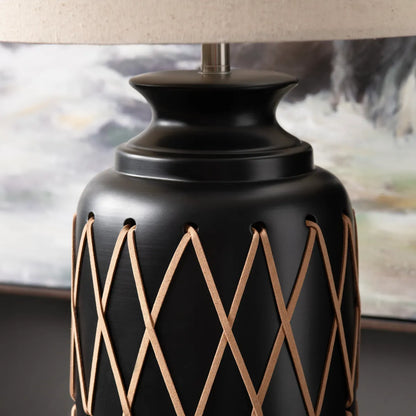 Altair of Elmwood Table Lamps (2-Pack), Black, Rustic