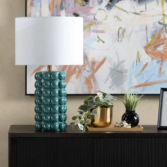 Alcor of Augusta Table Lamps (2-Pack), Blue, Transitional