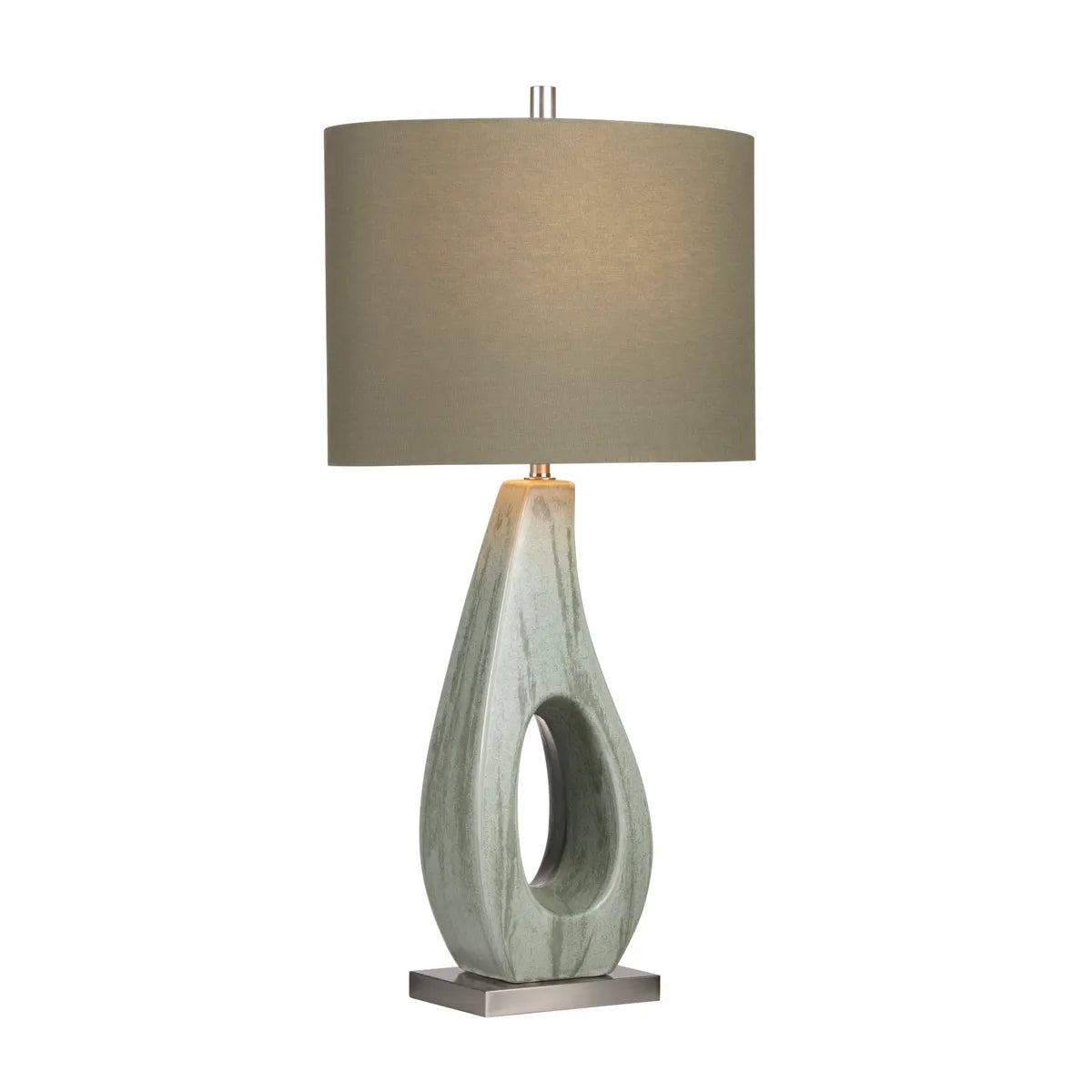Merak of Mystic Coast Table Lamps (2-Pack), Green, Transitional