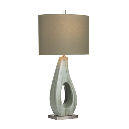 Merak of Mystic Coast Table Lamps (2-Pack), Green, Transitional