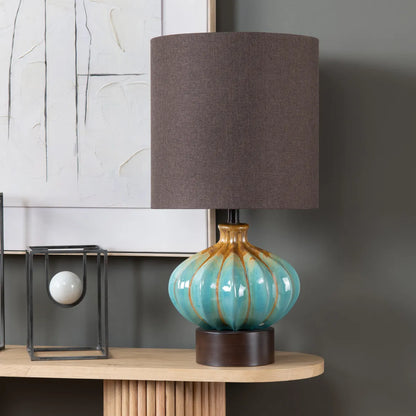 Merak of Windham Hollow Table Lamps (2-Pack), Blue, Rustic