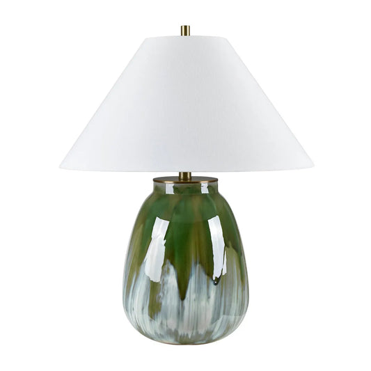 Alhena of Ipswich Table Lamps (2-Pack), Green, Transitional