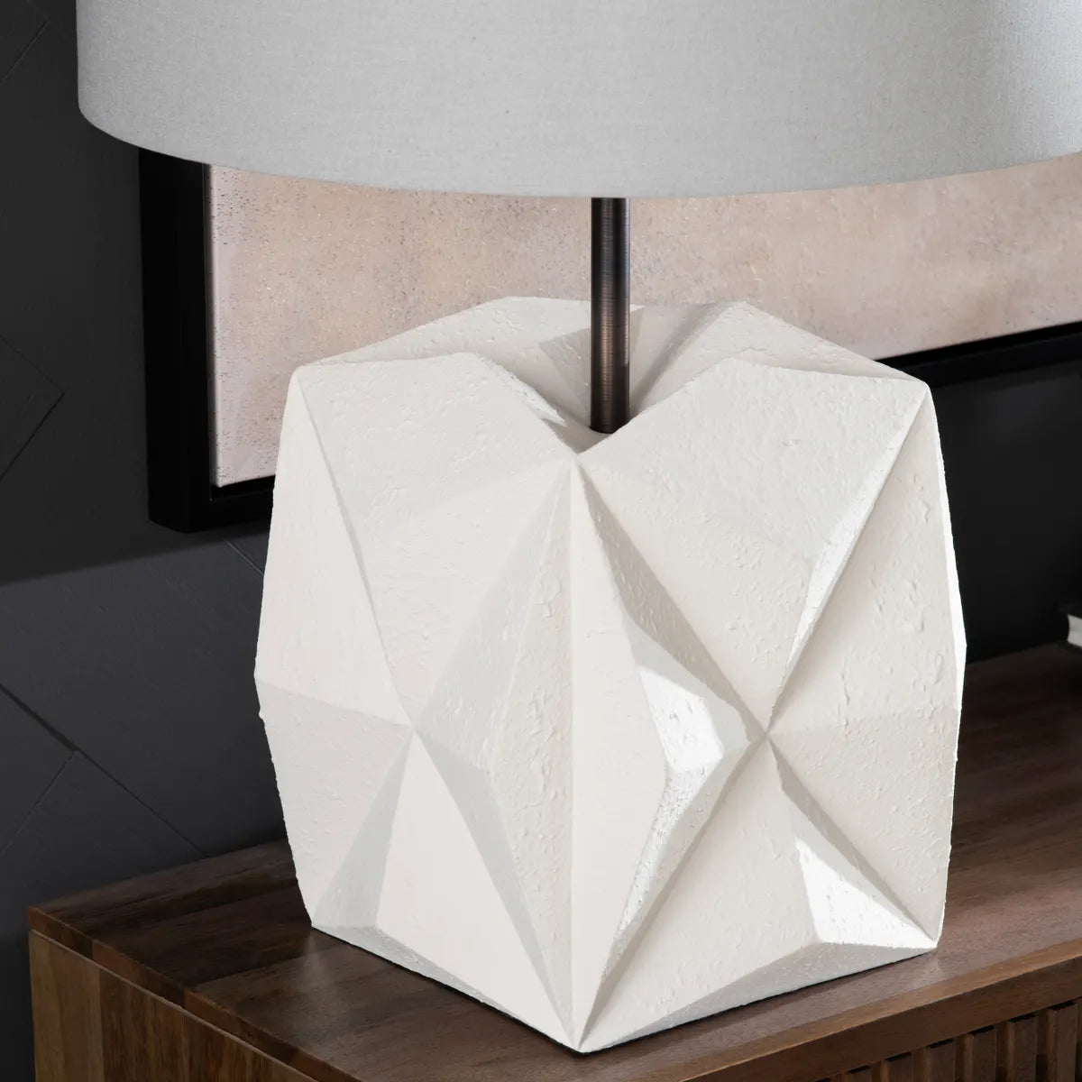 Rho of Westport Table Lamps (2-Pack), White, Contemporary