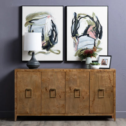 Briarhill Mappa Burl Sideboard - Brown - Transitional