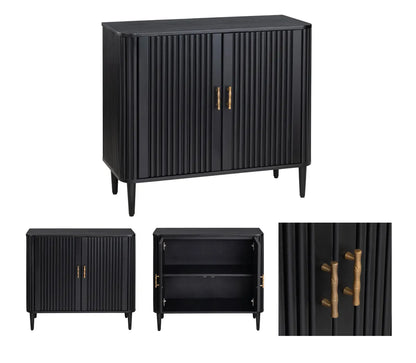 Camden Black Two Door Cabinet | 36 x 16 x 32.25 (in)
