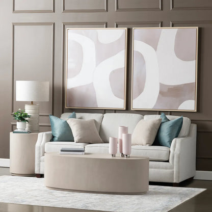 Ashbury Oval Plinth Cocktail or Coffee Table