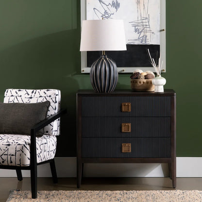 Robilio Black Nightstands (2-Pack), Veneer, Wood, Transitional, tapered legs, solid wood craftsmanship