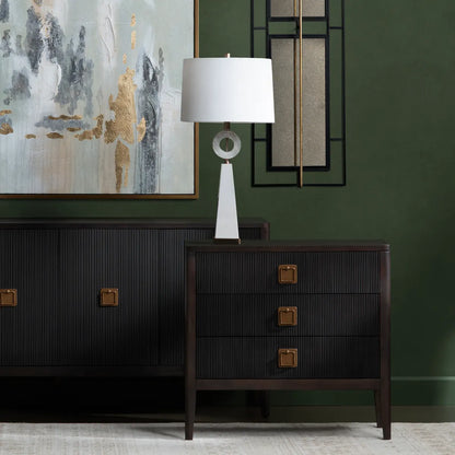 Robilio Black Nightstands (2-Pack), Veneer, Wood, Transitional, tapered legs, solid wood craftsmanship