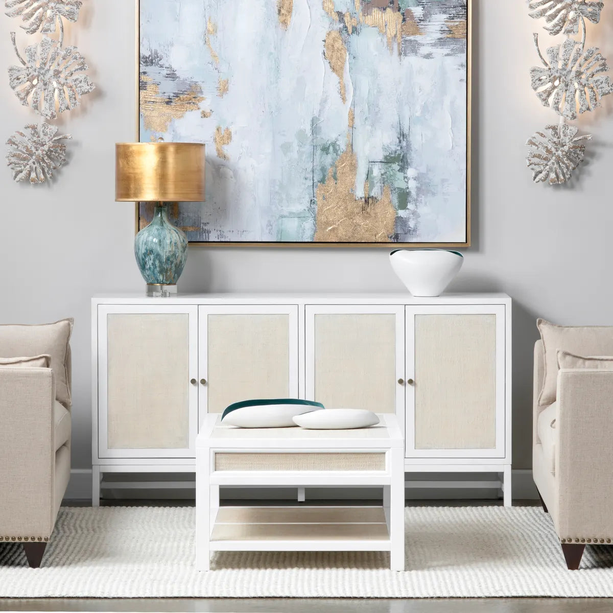 Sandy Shores Four-door Sideboard, Buffet, or Credenza | 72 x 16 x 36.25 (in)