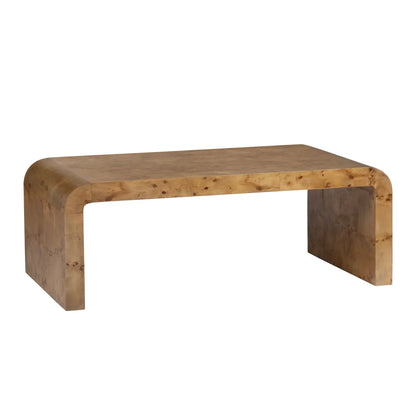 Dawson Waterfall Burl Cocktail or Coffee Table