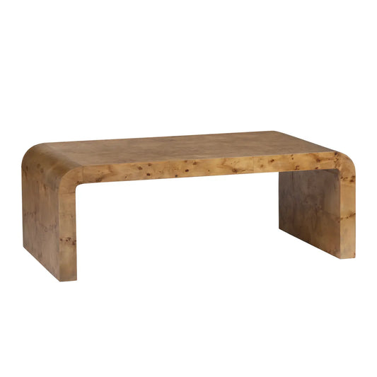 Dawson Waterfall Burl Cocktail or Coffee Table