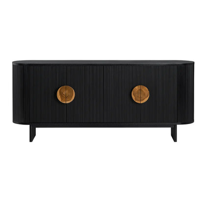 Glenhaven Four-Door Sideboard - Black - Transitional