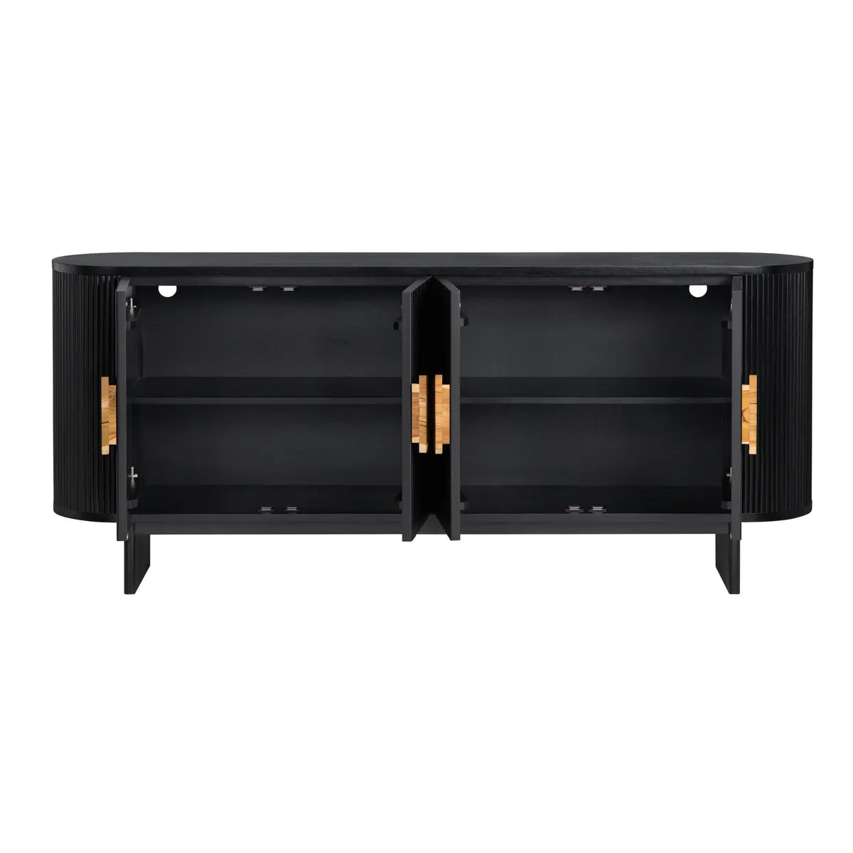 Glenhaven Four-Door Sideboard - Black - Transitional