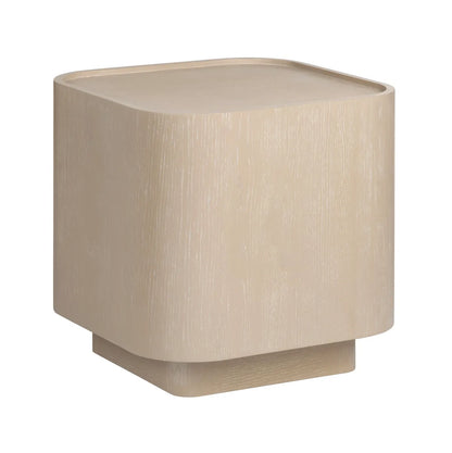 Langley Square Curved Edge End Table – Plinth Base (Set of 2)