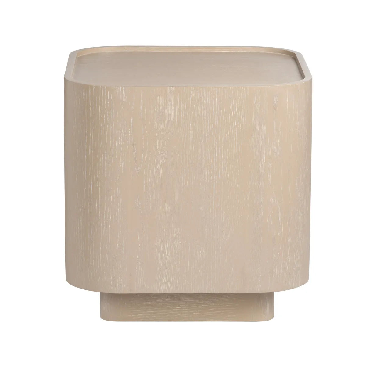 Langley Square Curved Edge End Table – Plinth Base (Set of 2)