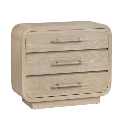 Watkins Glen Natural Nightstands (2-Pack) Coastal, Transitional, tapered legs, felt-lined top drawers