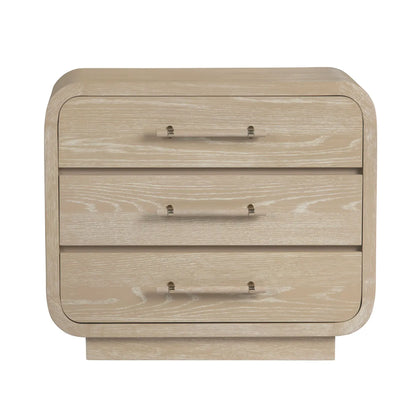 Watkins Glen Natural Nightstands (2-Pack) Coastal, Transitional, tapered legs, felt-lined top drawers