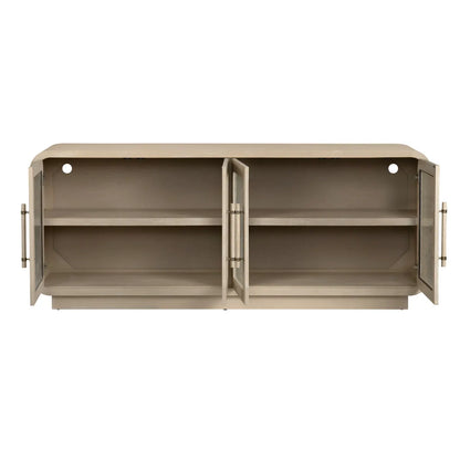 Juniper Ridge Four-Door Cabinet - Natural - Coastal, Transitional
