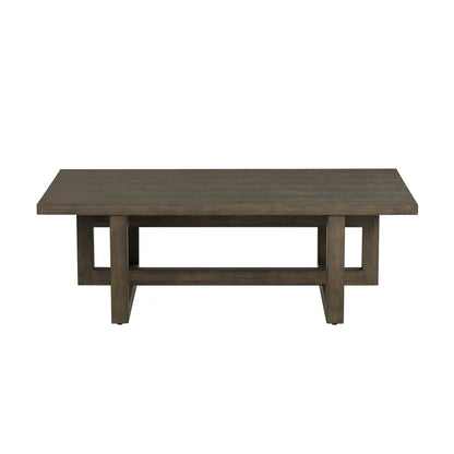 Radcliffe Rectangle Wood Cross-Base Cocktail or Coffee Table