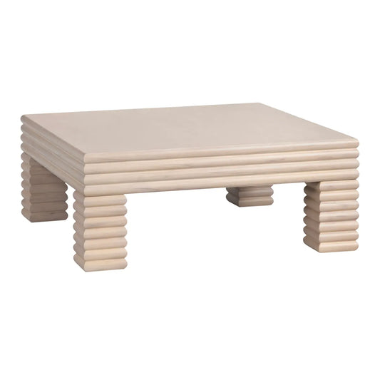 Wellington Ribbed Leg Square Cocktail or Coffee Table