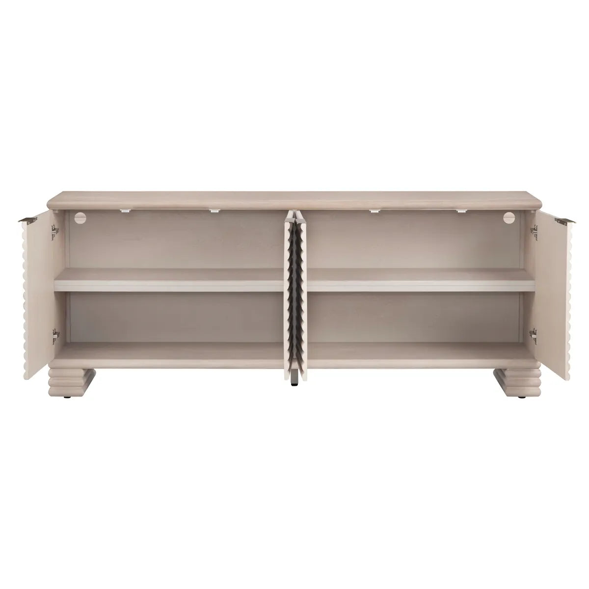 Mapleglen Four-Door Cabinet - Natural - Coastal, Transitional