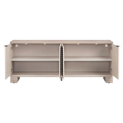 Mapleglen Four-Door Cabinet - Natural - Coastal, Transitional