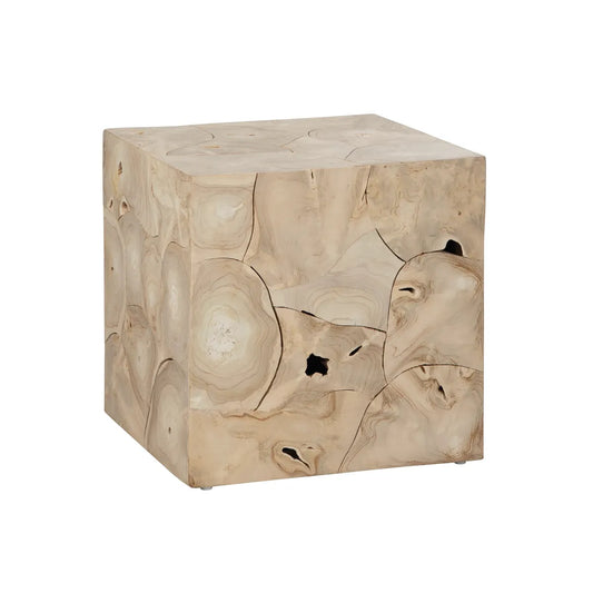 Whitmore Root-Inspired Cube End Table – Light Natural (Set of 2)