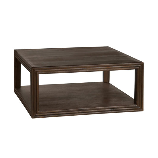 Hastings Open Frame Square Wood Cocktail or Coffee Table