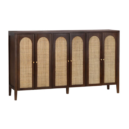 Oakmere Six-Door Cabinet - Brown - Transitional