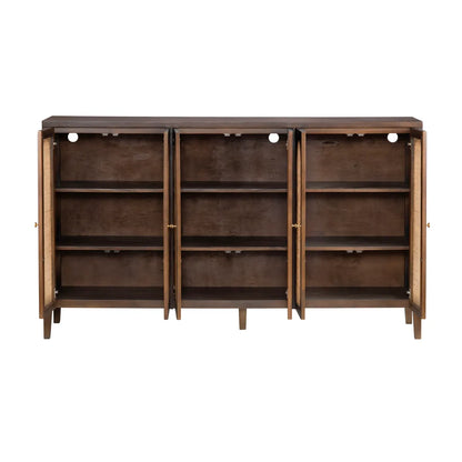 Oakmere Six-Door Cabinet - Brown - Transitional