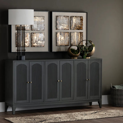 Quarrybrook Six-Door Sideboard - Green - Transitional