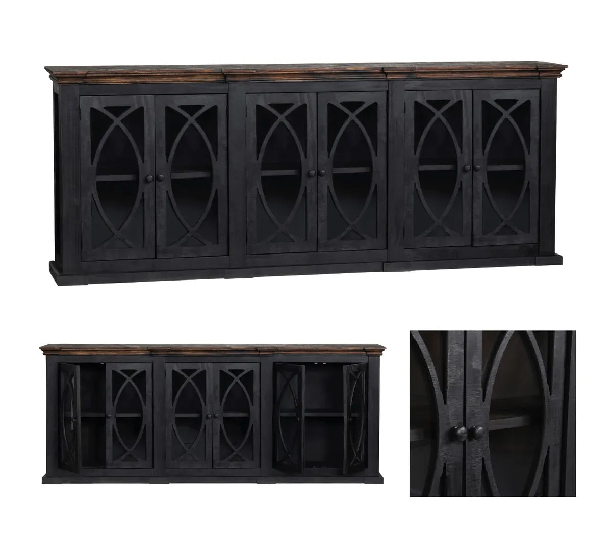 Harper Sideboard, Buffet, or Credenza | 96 x 16.5 x 38.25 (in)
