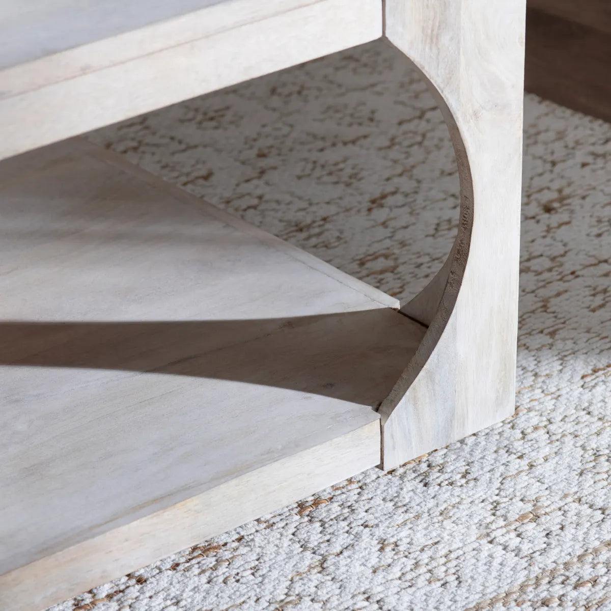 Fairfield Open-Block Rectangular Cocktail or Coffee Table