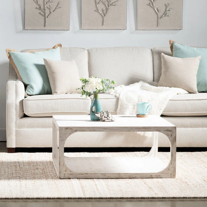 Fairfield Open-Block Rectangular Cocktail or Coffee Table