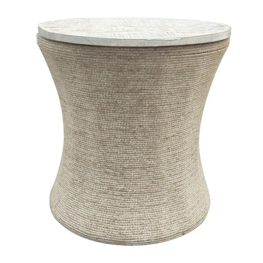 White Sand End Table (Set of 2) - Solid Wood