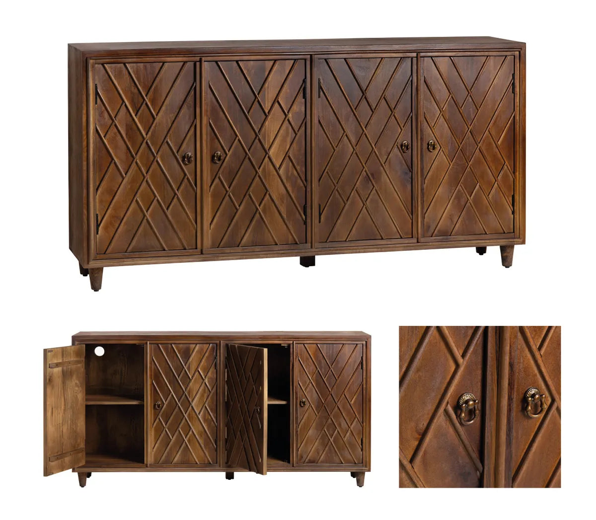 Chippendale Sideboard, Buffet, or Credenza | 72 x 16 x 37 (in)