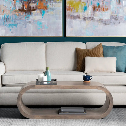Kingstyn Curved Edge Cocktail or Coffee Table