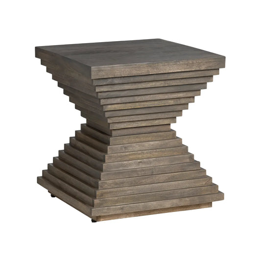 Covington End Table (Set of 2) - Square - Solid Wood - Glass Top
