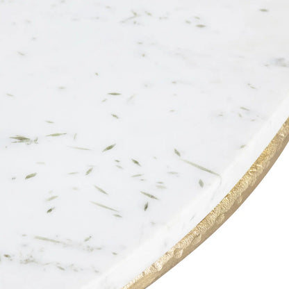 Briarwood Round Marble & Brass Cocktail or Coffee Table