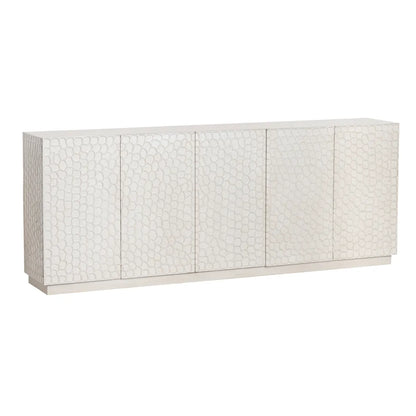 Upton Hollow Five-Door Sideboard - White - Coastal