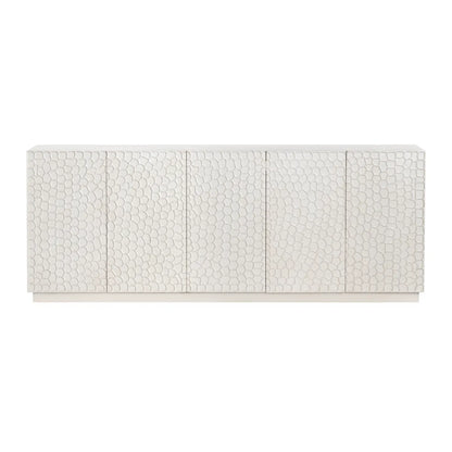 Upton Hollow Five-Door Sideboard - White - Coastal