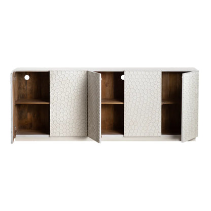 Upton Hollow Five-Door Sideboard - White - Coastal