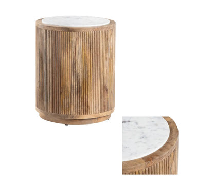 Cranbrook End Table (Set of 2) - Solid Wood - Marble Top