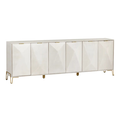 Westerdale Six-Door Sideboard - White - Contemporary, Transitional