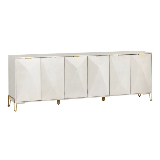 Westerdale Six-Door Sideboard - White - Contemporary, Transitional