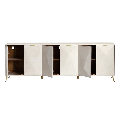 Westerdale Six-Door Sideboard - White - Contemporary, Transitional
