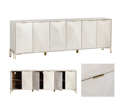Westerdale Six-Door Sideboard - White - Contemporary, Transitional