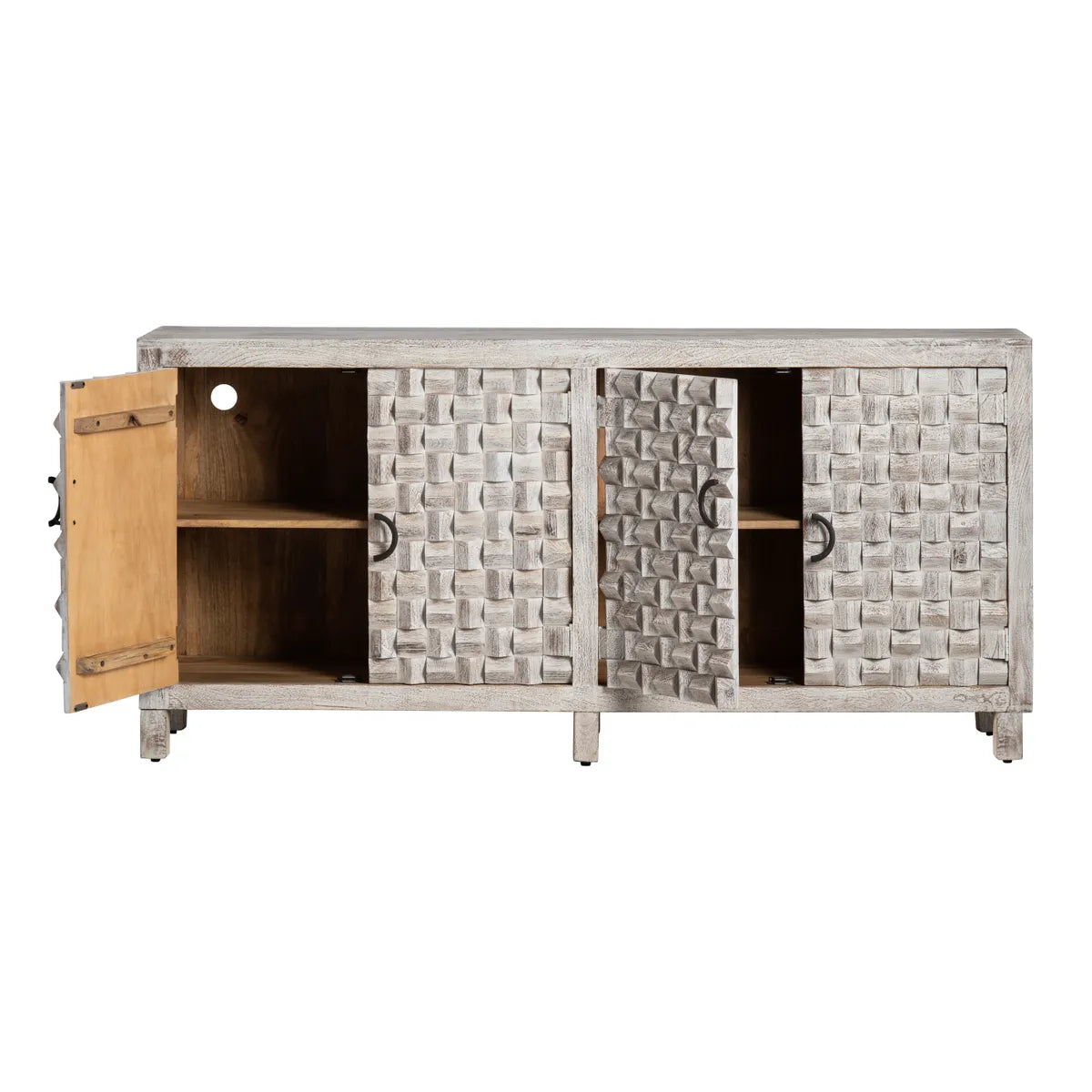 Yorkhaven Four-Door Sideboard - White - Contemporary, Transitional