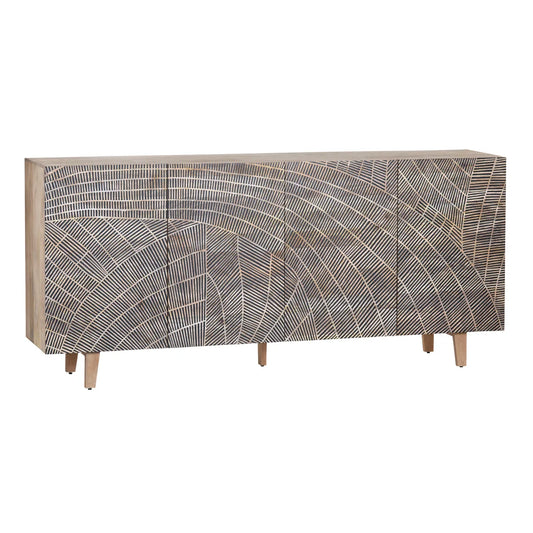 Zambia Four-door Sideboard, Buffet, or Credenza | 79 x 16 x 35 (in)